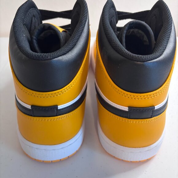Nike Air Jordan 1 Mid Size 13 NEW Taxi Yellow Black White Mens Shoes 554724-701 main image 7